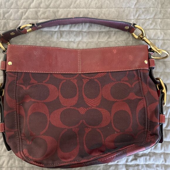 Coach Dark Red Hobo Bag - Picture 2 of 6